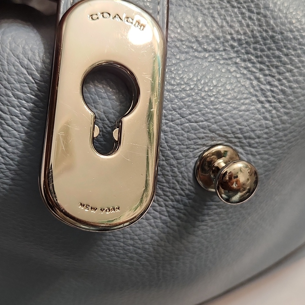 Coach Amber Pebble Leather Hobo Shoulder Bag - Picture 12 of 16